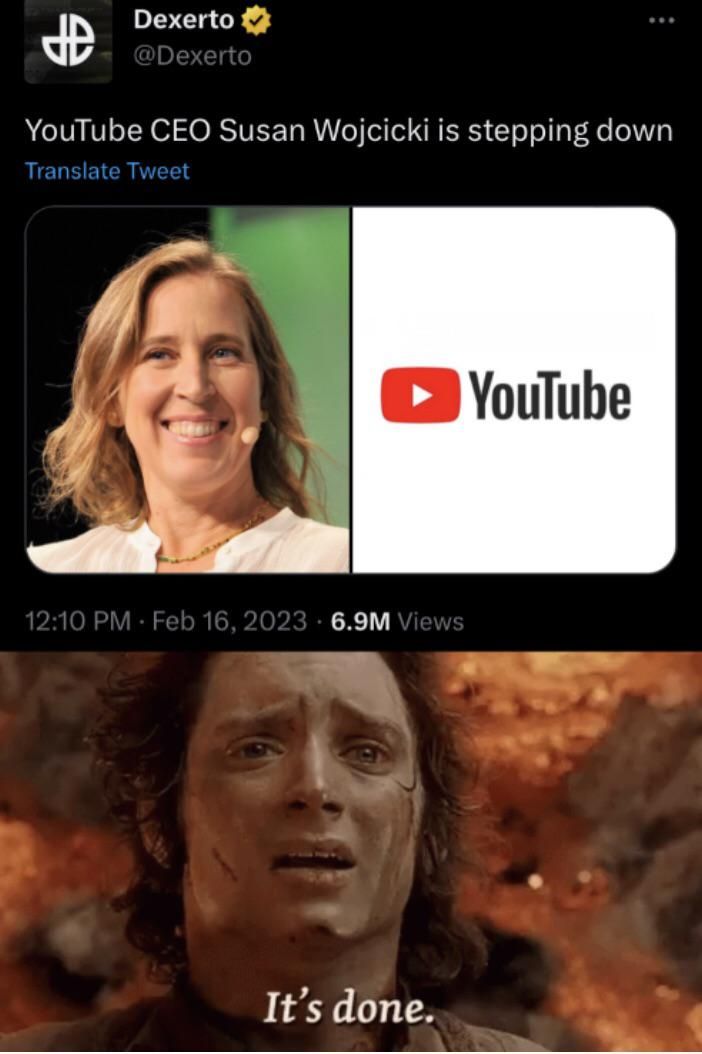 At long last her reign is over