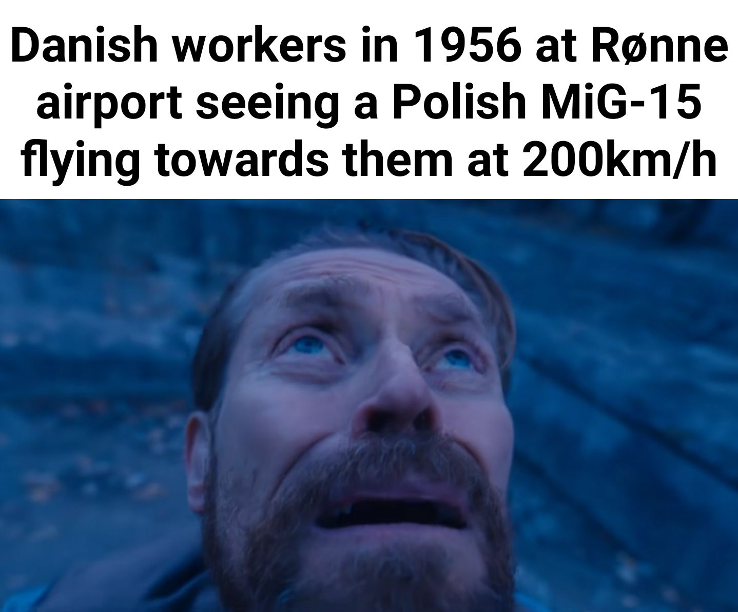 They were pouring asphalt on the runway... because it got destroyed by 2 other MiGs