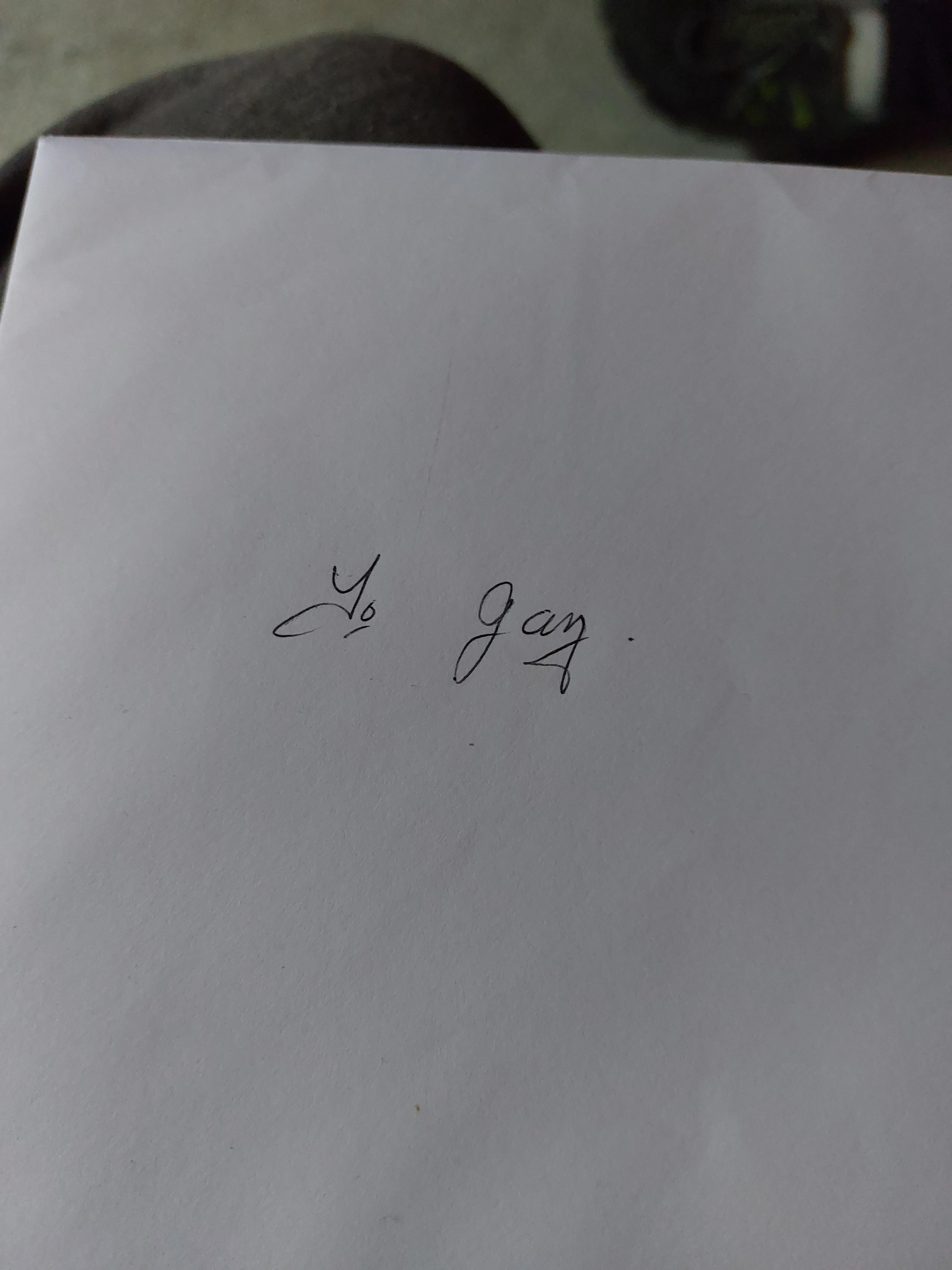 Every holiday I get a card from my boyfriend's nan. It's supposed to say ' To Jaz '... but I feel insulted