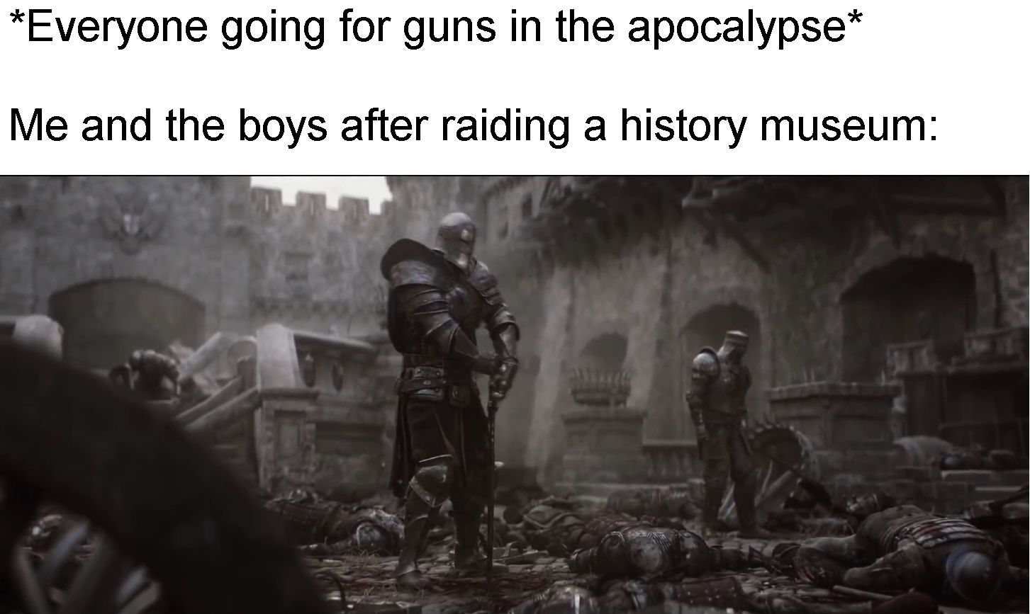 Swords don't run out of ammo