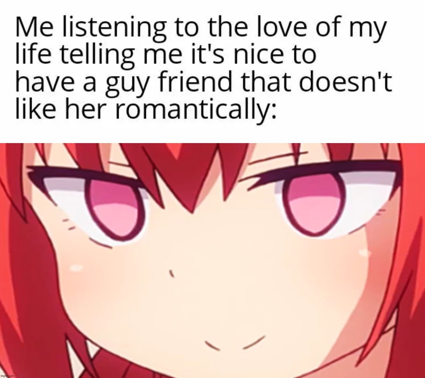 Tee-hee he he he he *gets emotional fallout*