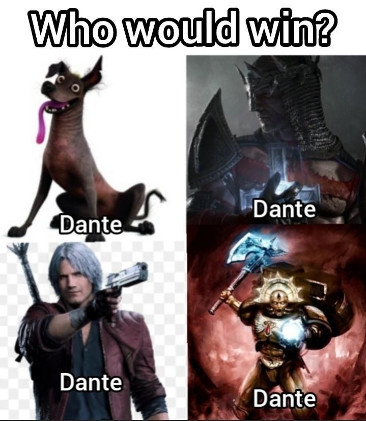 i bet all my money on dante