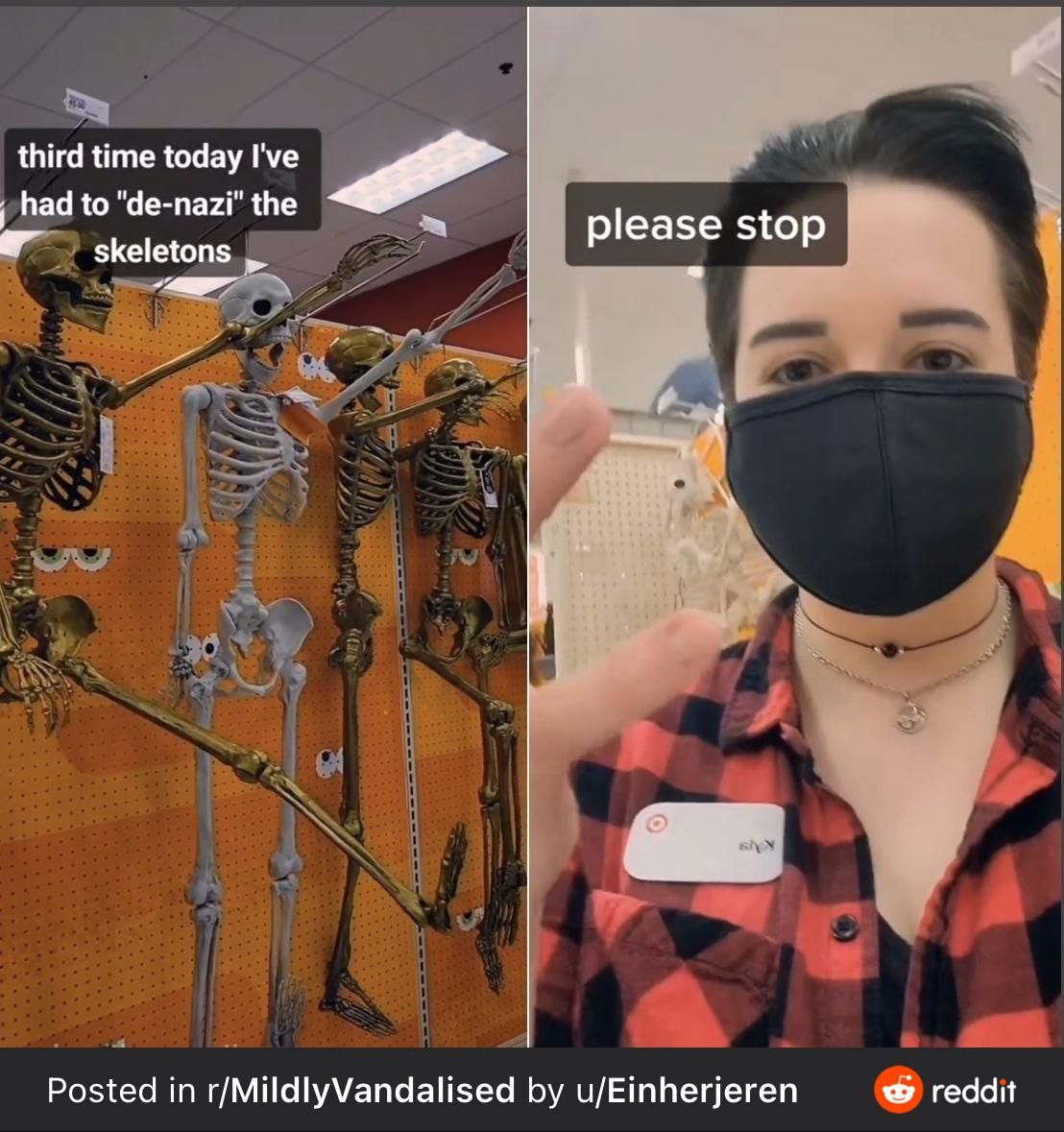 Army of Nazi skeletons piss of museum owner and cause mass havoc