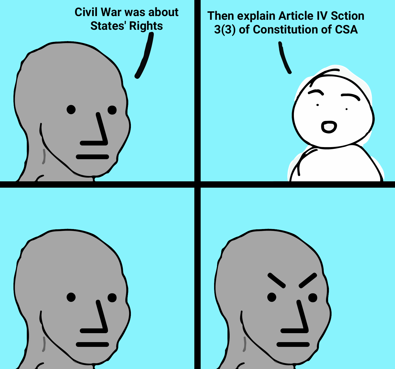 It was about States' rights to slavery, cope with it