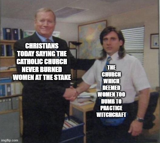 The Church and witch burnings