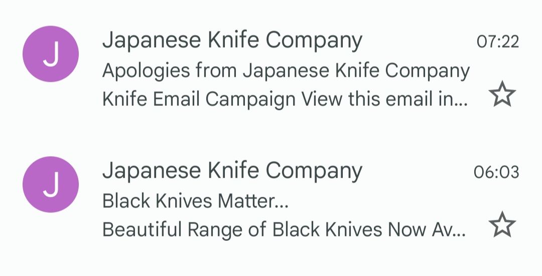 A tale of 2 emails...