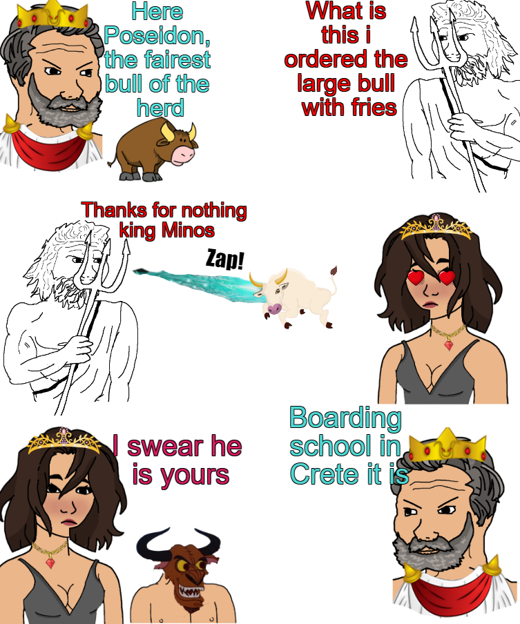 Poor minotaur has got it rough