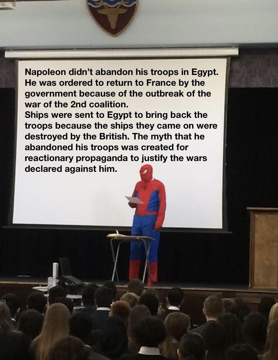 It’s not even a good excuse for war, but it was actually listed as one of the official reasons by the British for overthrowing Napoleon