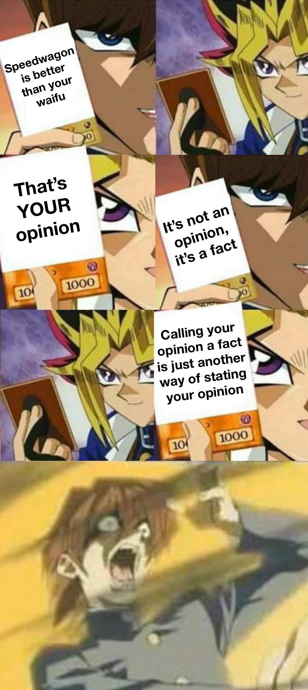 Opinions ≠ facts