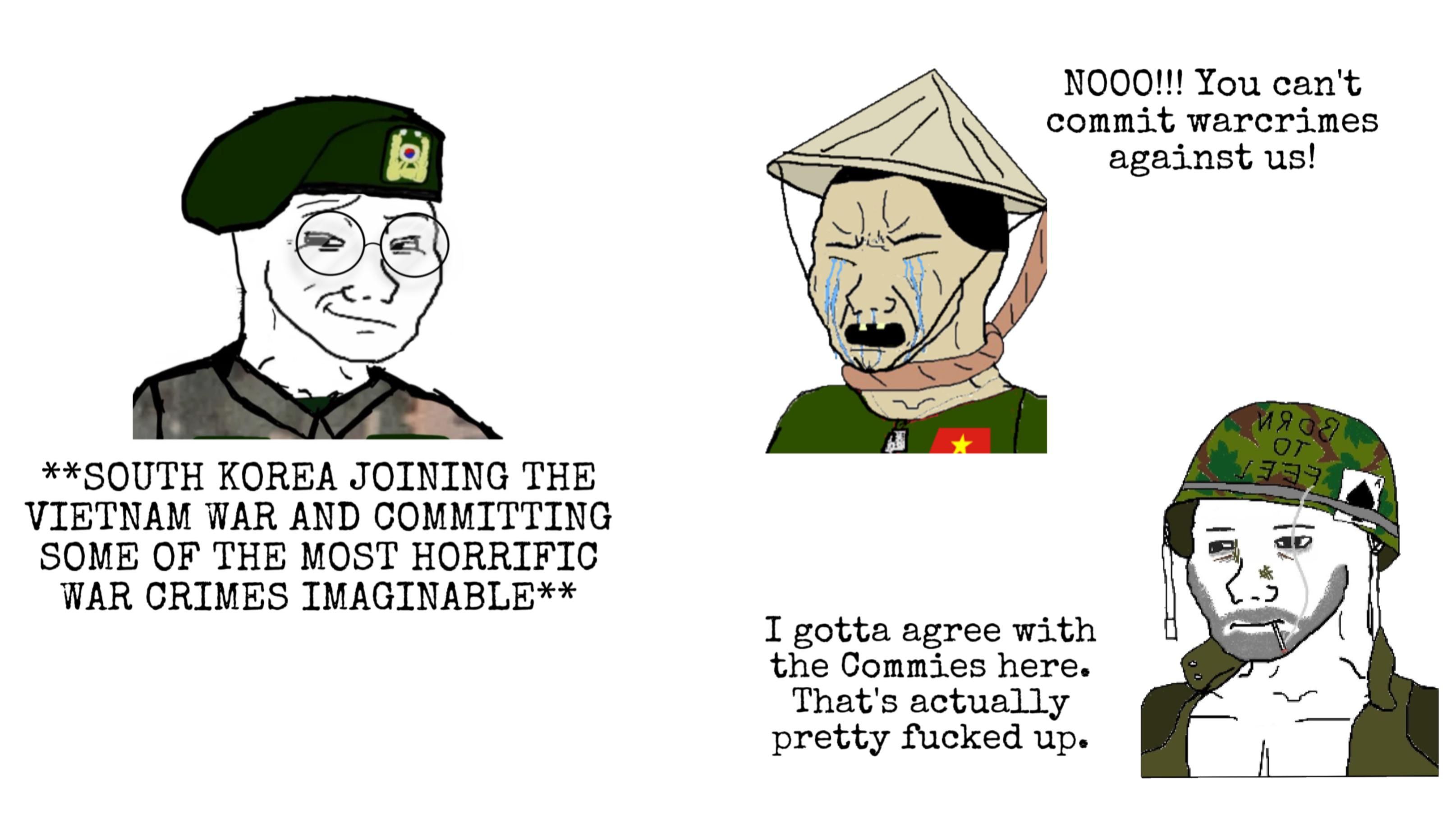 That time when the South Korean Army was so brutal in the Vietnam War that America asked them to calm down.