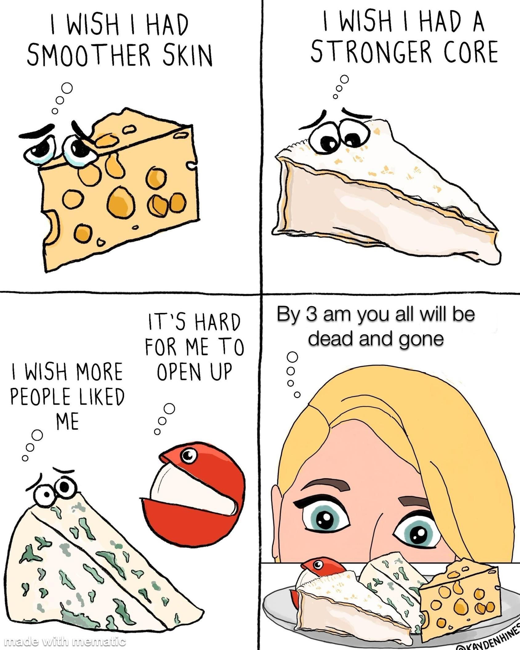 Cheese has a short shelf life in my frig
