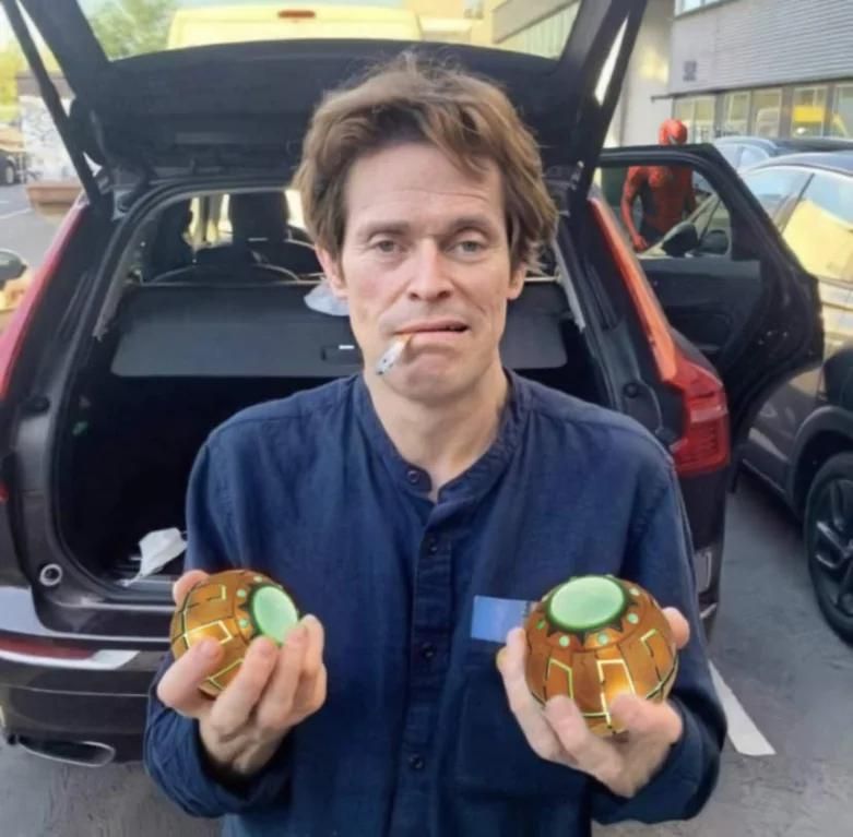 Russian arms trader sells his wears from the back of his car after the fall of the Soviet Union