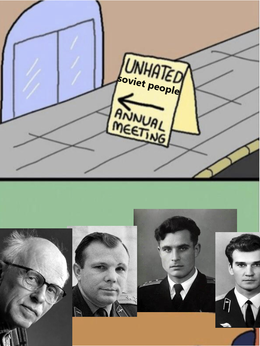 From left to right: Andrey Sakharov, Yuri Gagarin, Vasily Arkhipov, Stanislav Petrov.