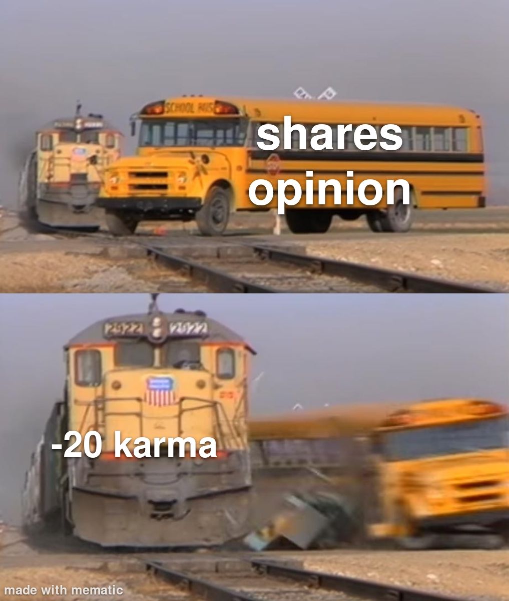 we have to think the same apparently
