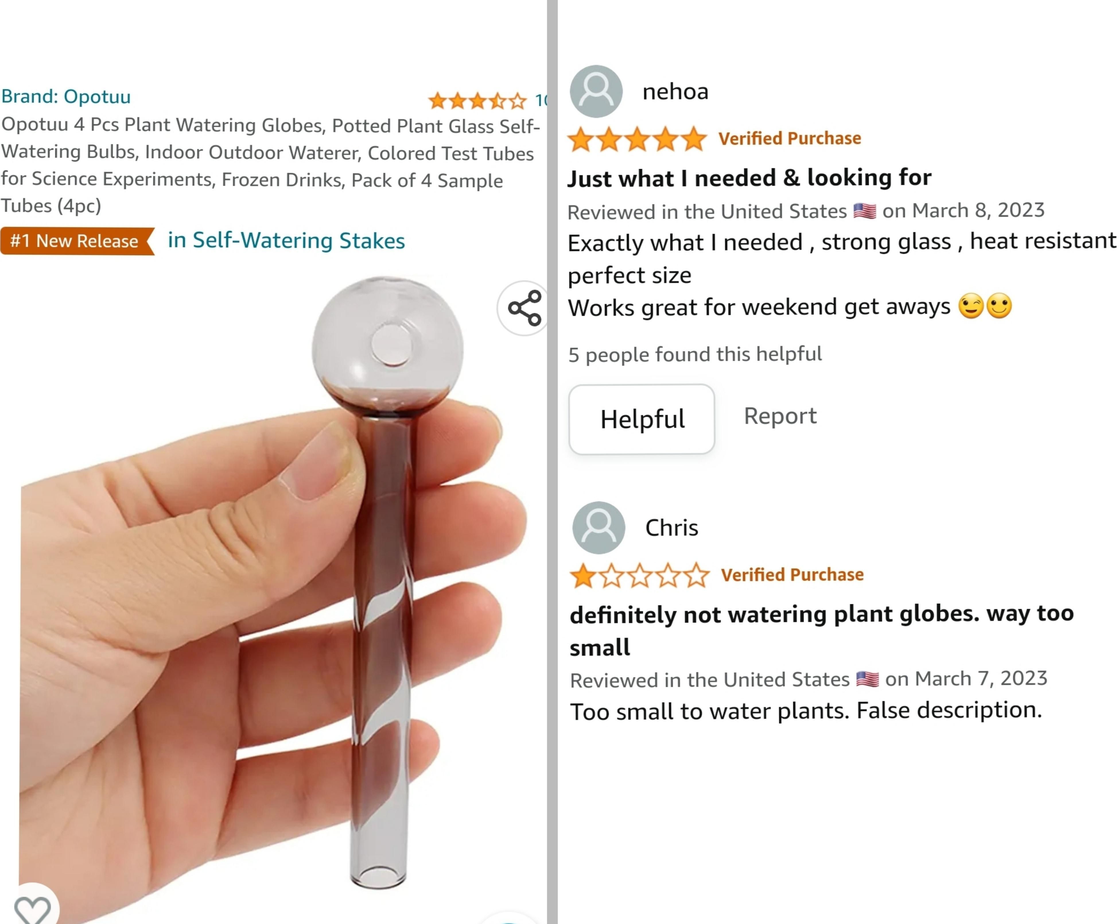 Miniature heat-resistant "watering globes". Neat.