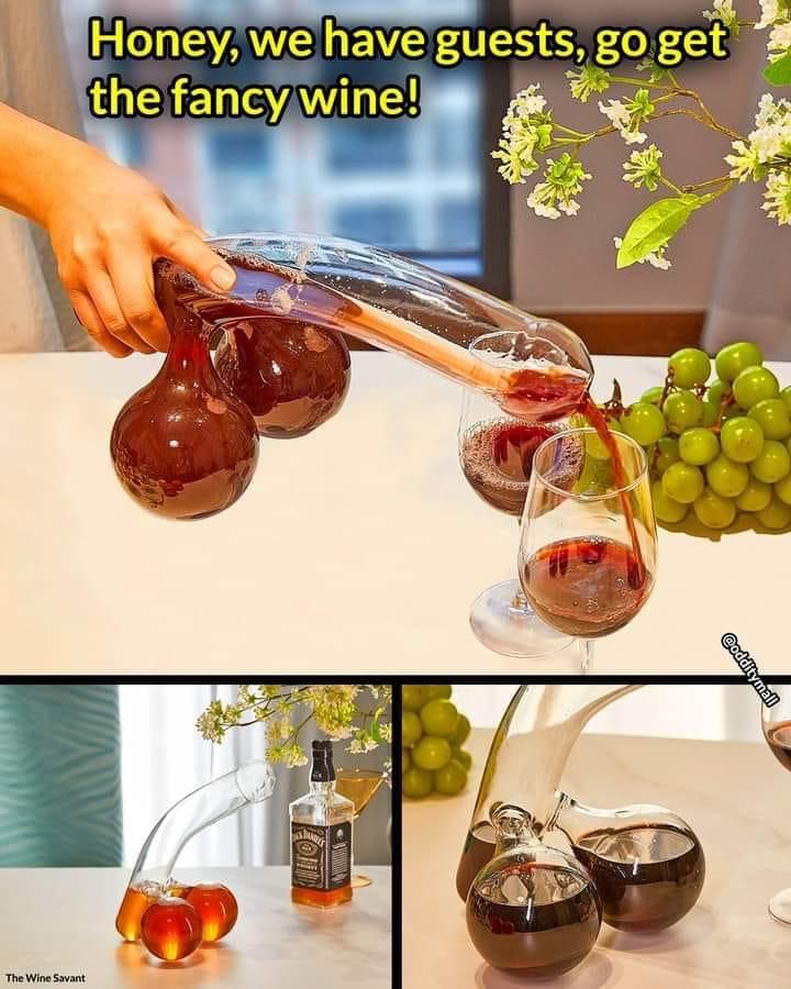 Wine is stored in the balls
