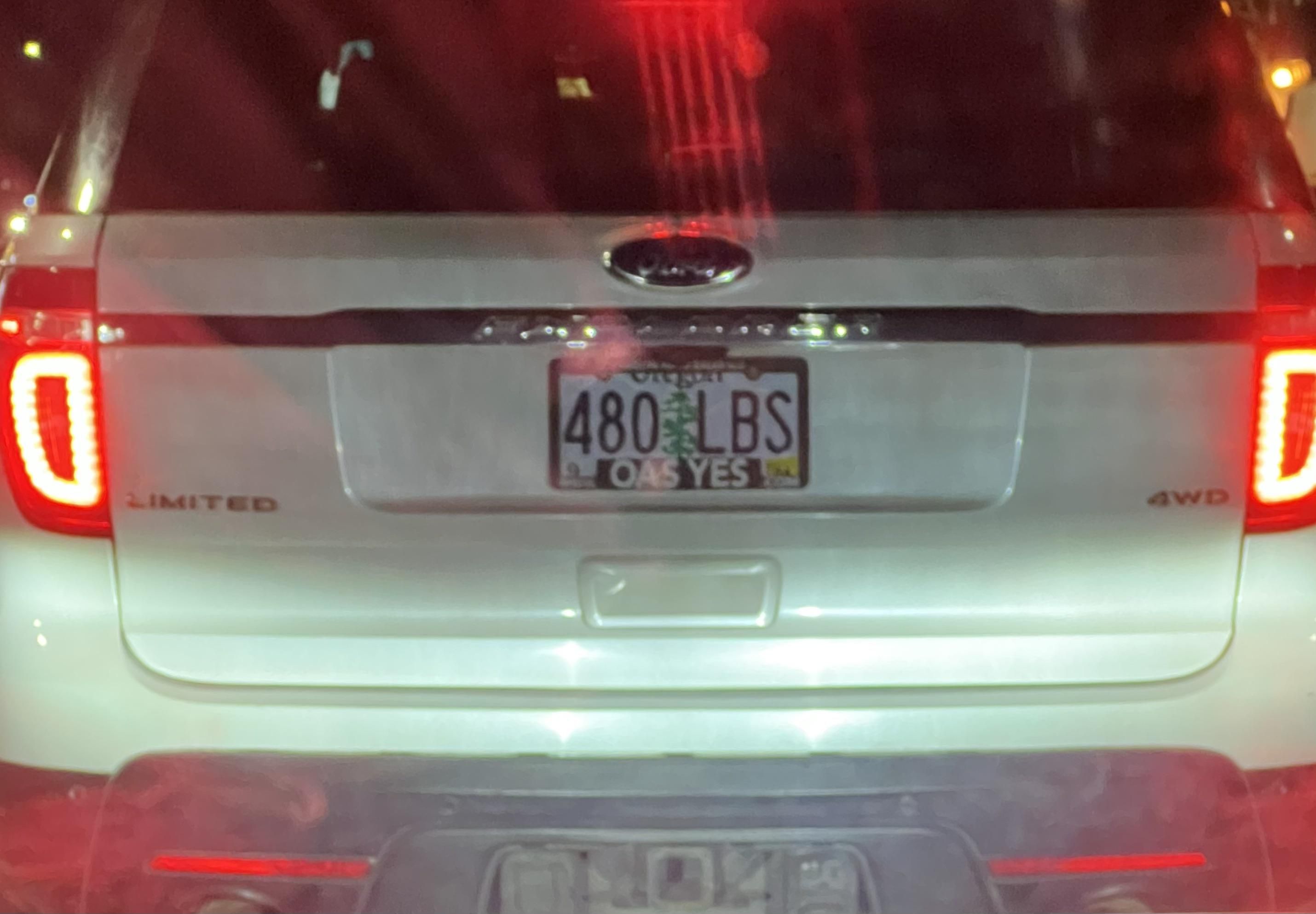 Whose mom is rolling with the custom plates?