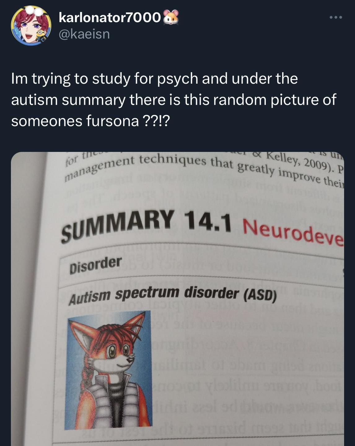 >tfw your avatar is a DSM V illustration