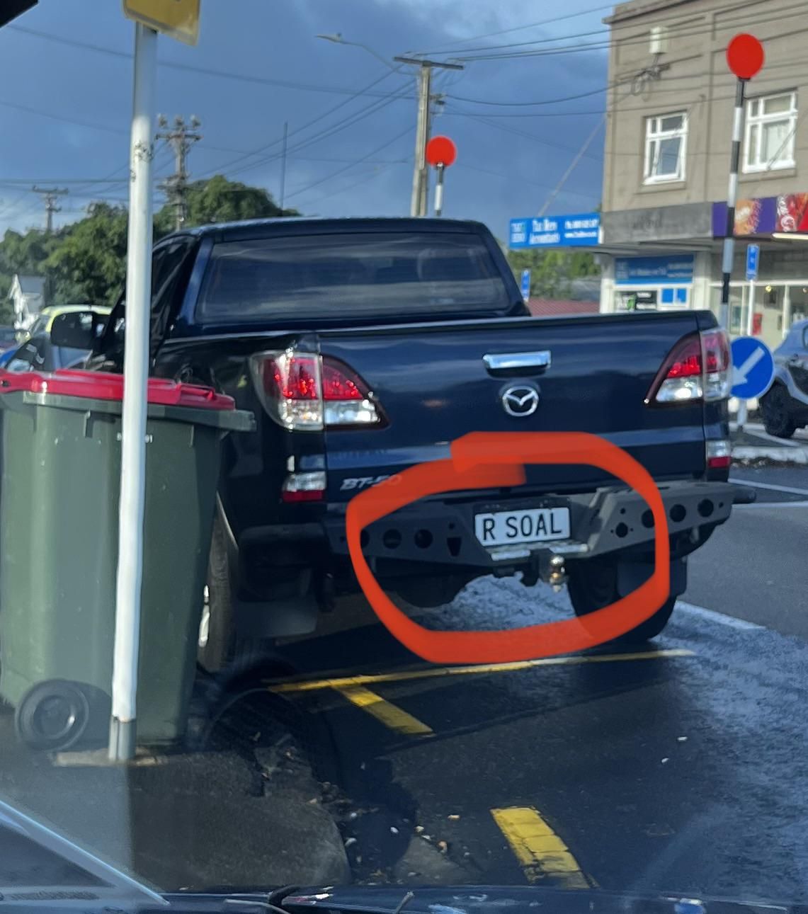 As seen in Auckland, NZ this morning. A touch of genius to get this past the censors