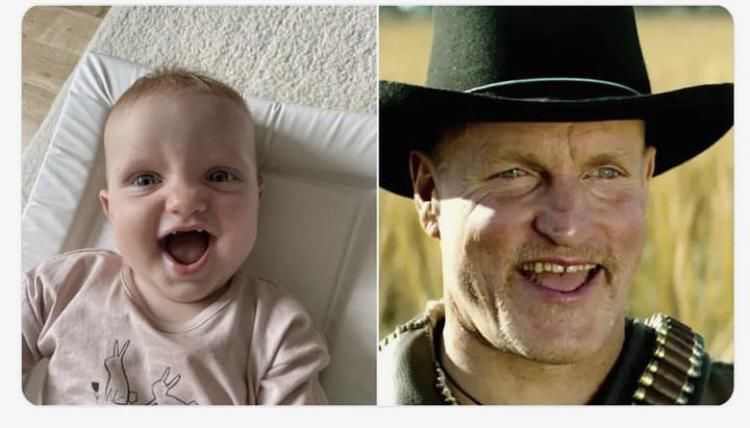 Woody Harrelson stunt double baby