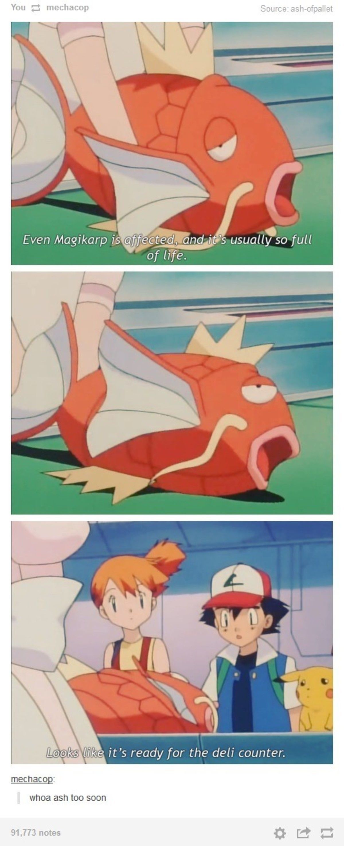 >Not taking the most vigorous Magikarp for the deli counter