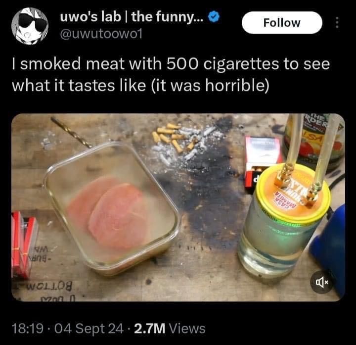 Should do it with 501 cigarettes