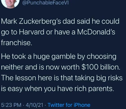 Invest in your parents, to be born rich