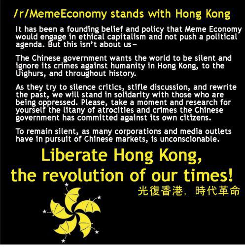 MEME ECONOMY STANDS WITH HONG KONG