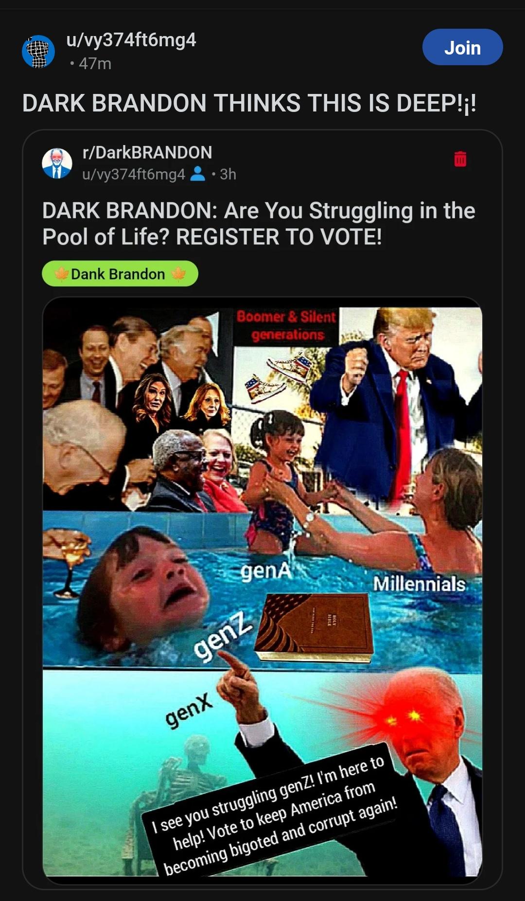 Invest!¡! We're proud to introduce our collaboration with DARK BRANDON to GET OUT THE VOTE!¡!