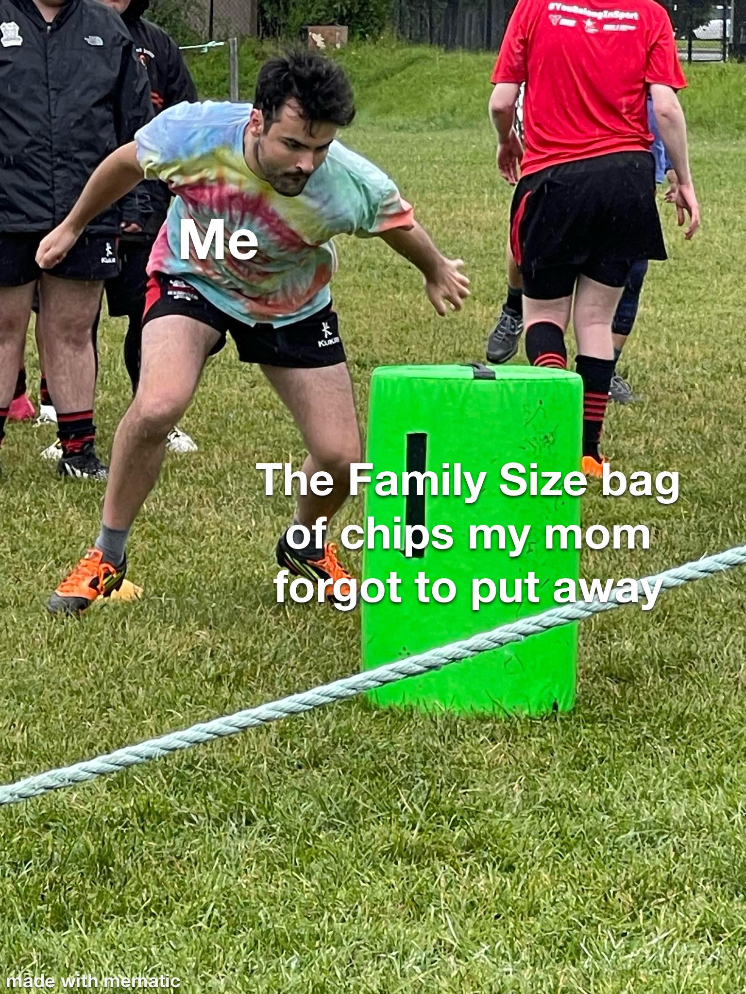 Invest in Hippie Rugby player vs green bag