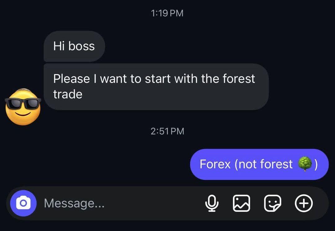 When you wanna trade trees instead of currencies 🌳➡️💵