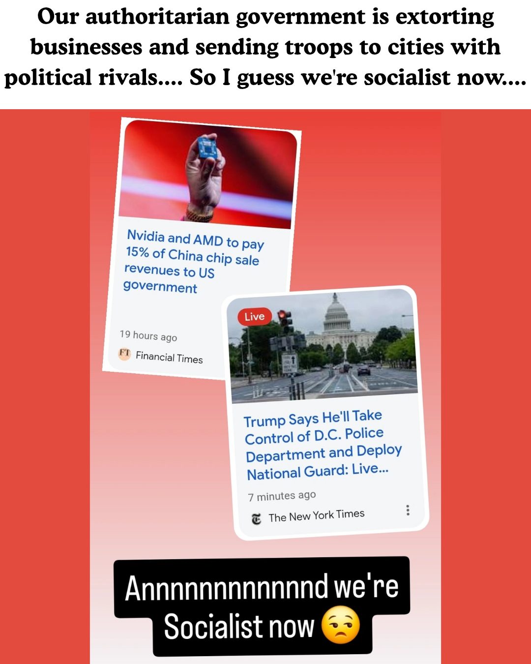 I would prefer to hit the sell button on socialism
