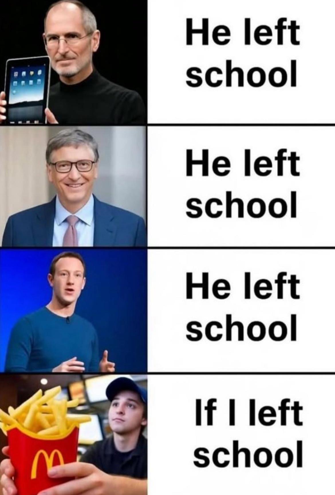 Invest if you want to leave school