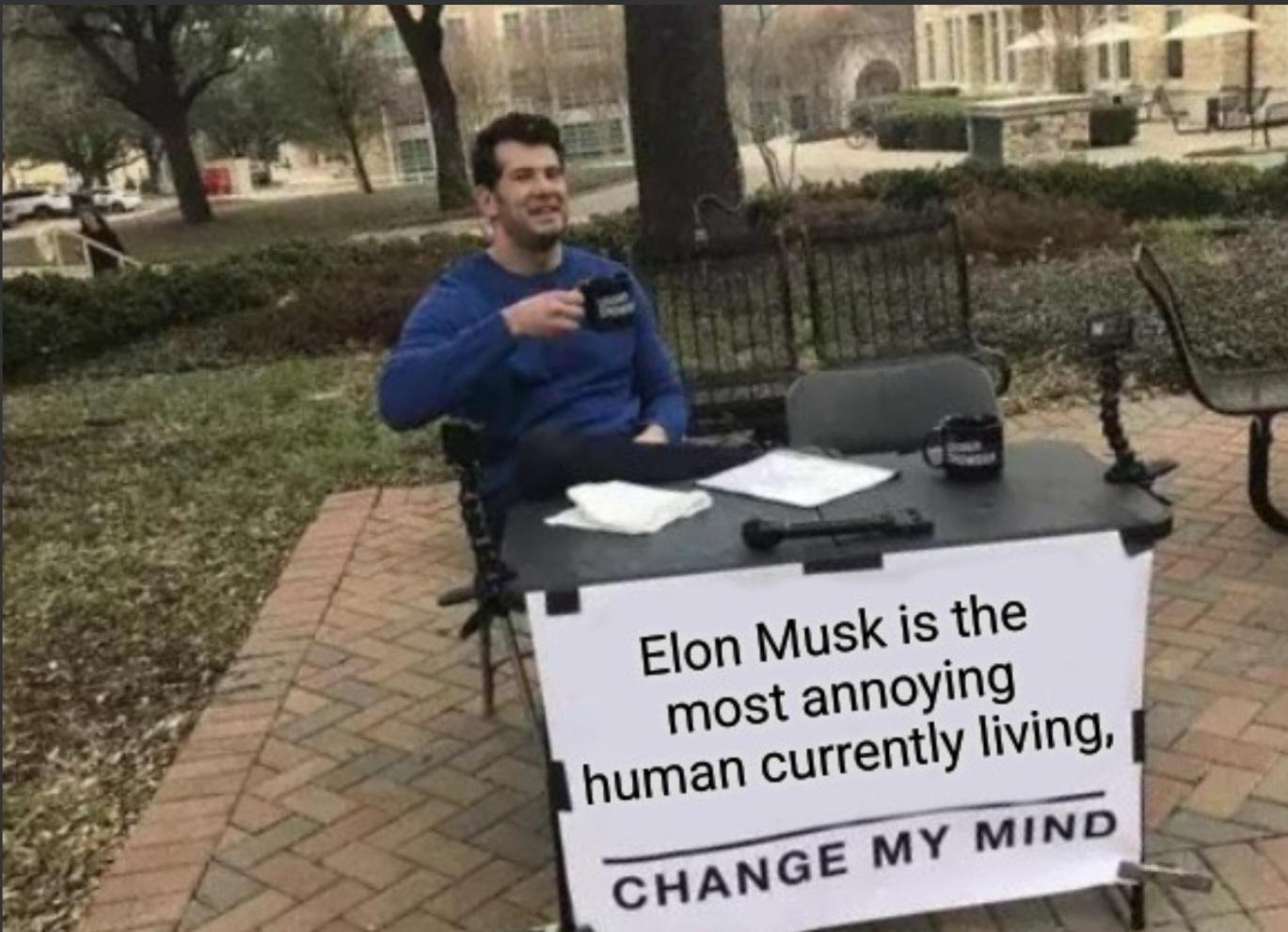 Muskrat needs a 1 way ticket to Mars.