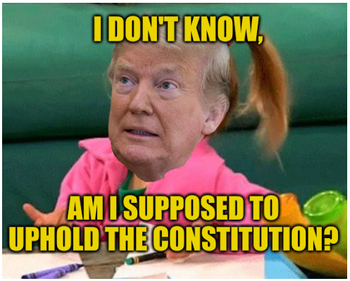 I guess this is why he didn't touch the bible when being sworn in...