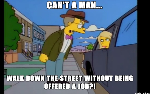 What I imagine entering the job market in the 90s must have been like...