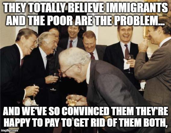 I wish the "average" well meaning Republican would wake up because this is how the Republican leadership really sees the members.