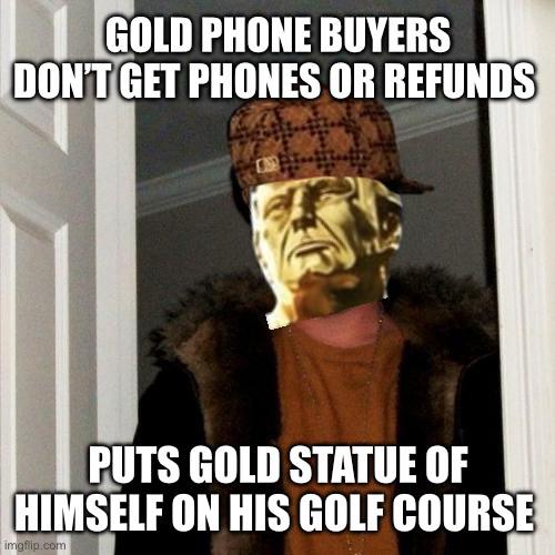 Except for burying his ex-wife on one, it’s the worst thing he’s ever done to a golf course