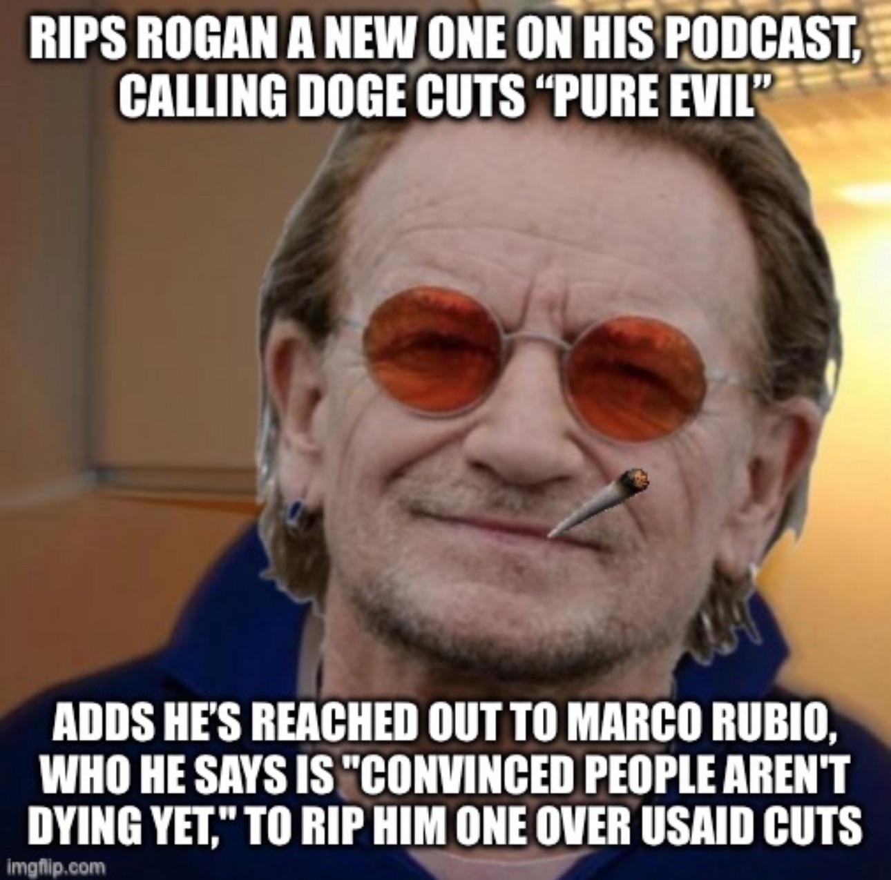 “I can't believe the news today, oh, I can't close my eyes and make it go away” — Good Guy Bono, Singer/Songwriter/Humanitarian Activist