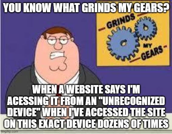 It's NOT an "unrecognized device" dang it