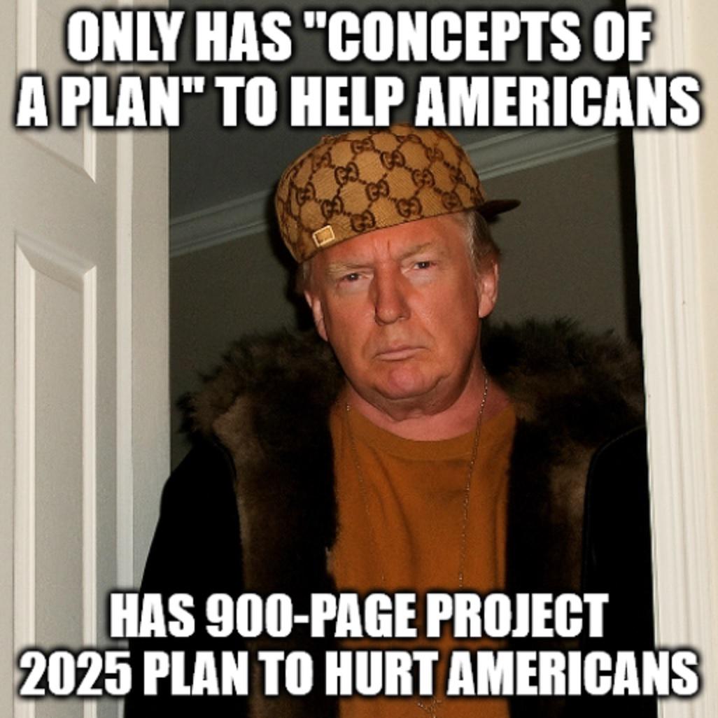 This scumbag has concepts of plans only under certain conditions