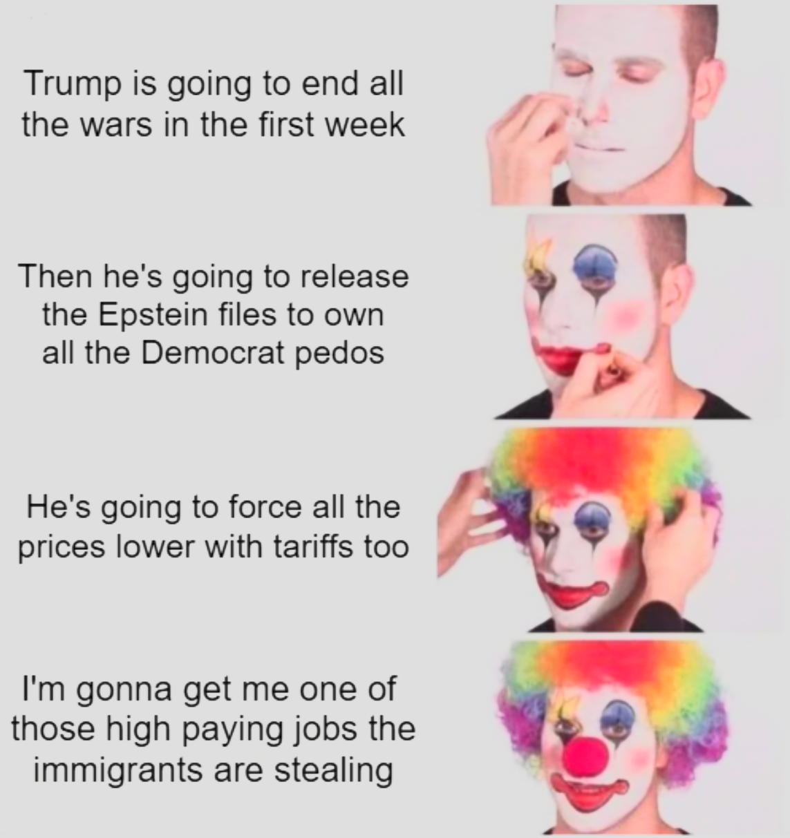 Smart people don't like him but he sure loves the uneducated.