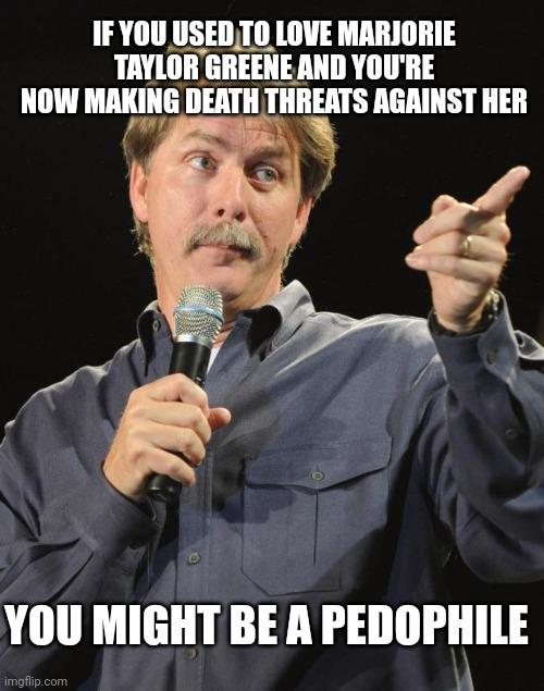 It's not funny now that they feel threatened by her.