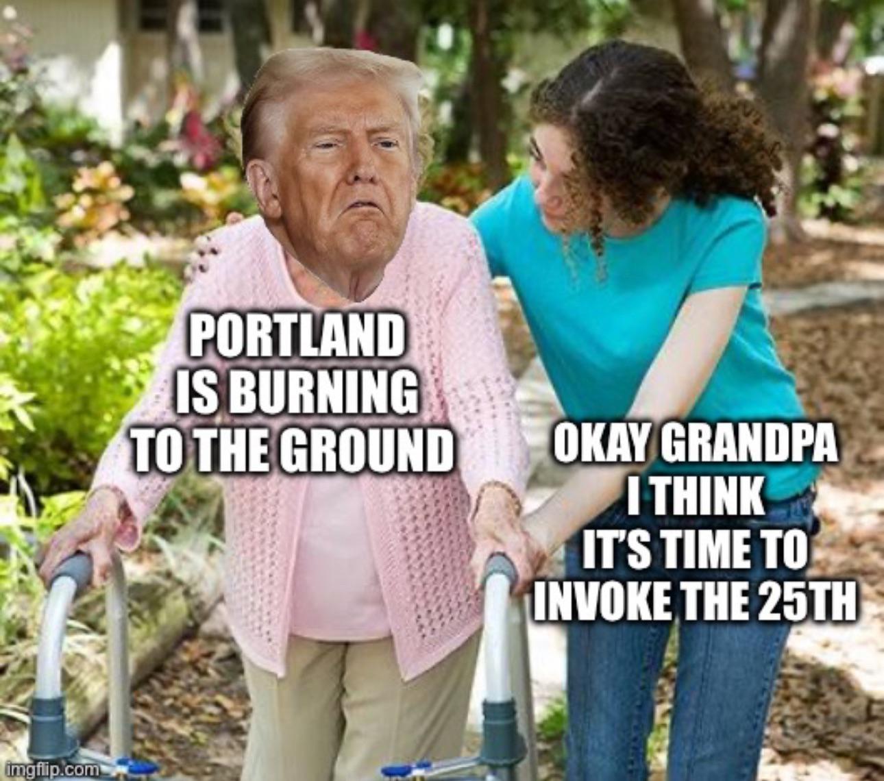 Pedo’s pooping his pants over Portland