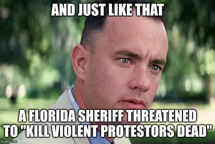 Florida Sheriff Wayne Ivey threatened to kill anti-ICE protesters, offering multiple graphic, sadistic descriptions of how police would do it…