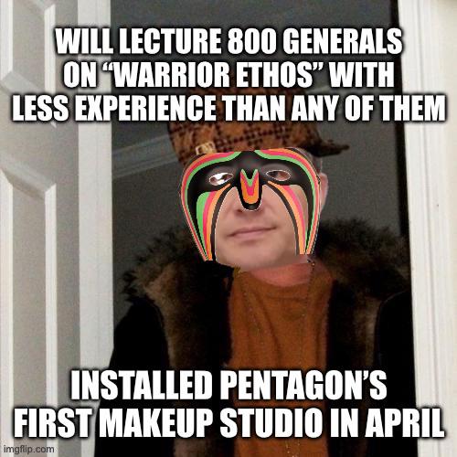 Kegsbreath must be talking about “Ultimate Warrior ethos”