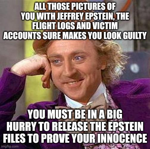 If you were innocent and there was so much evidence casting doubt on that, you'd want to clear everything up fast.