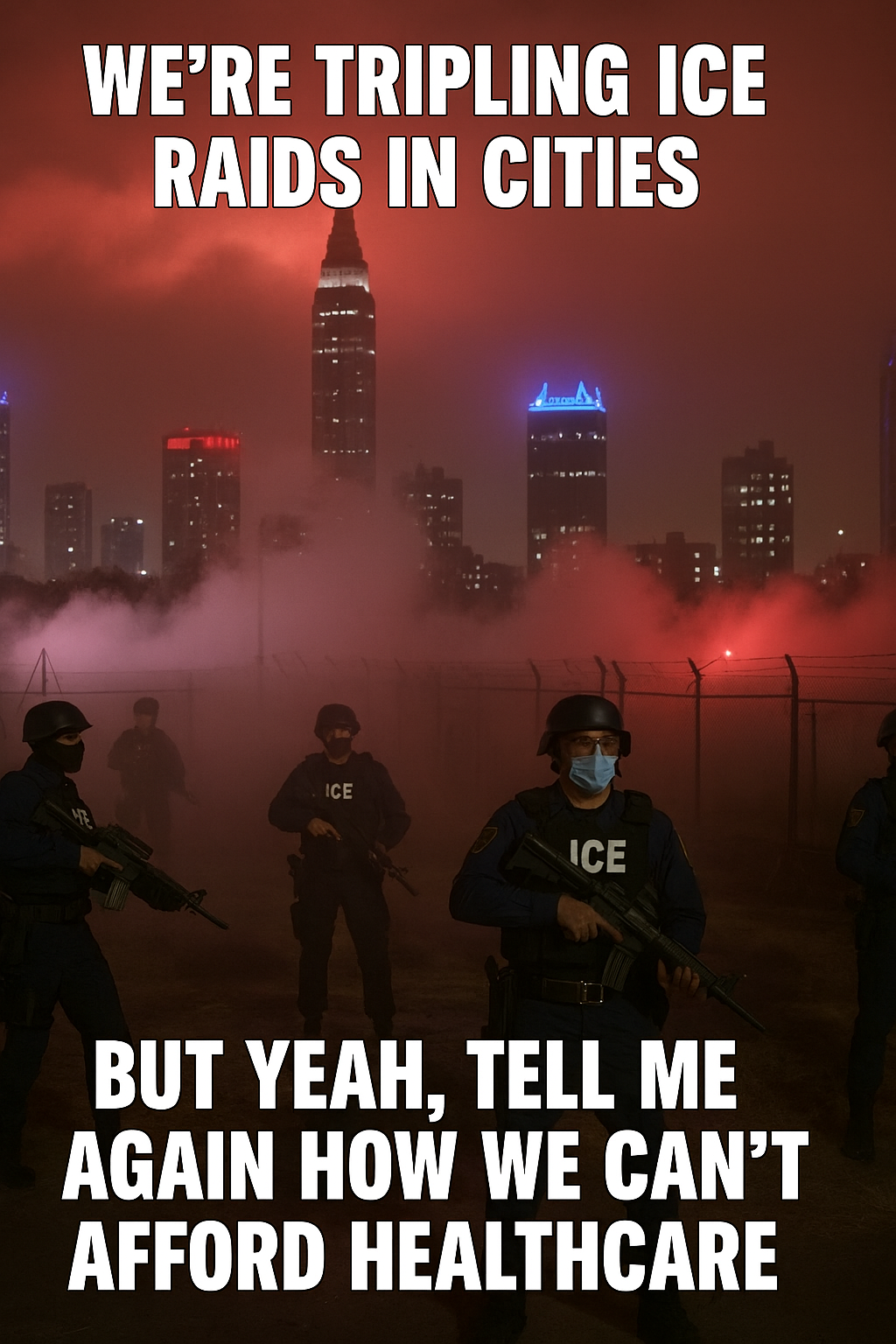 We built the biggest domestic police force in history… and you still gotta crowdfund your surgery.