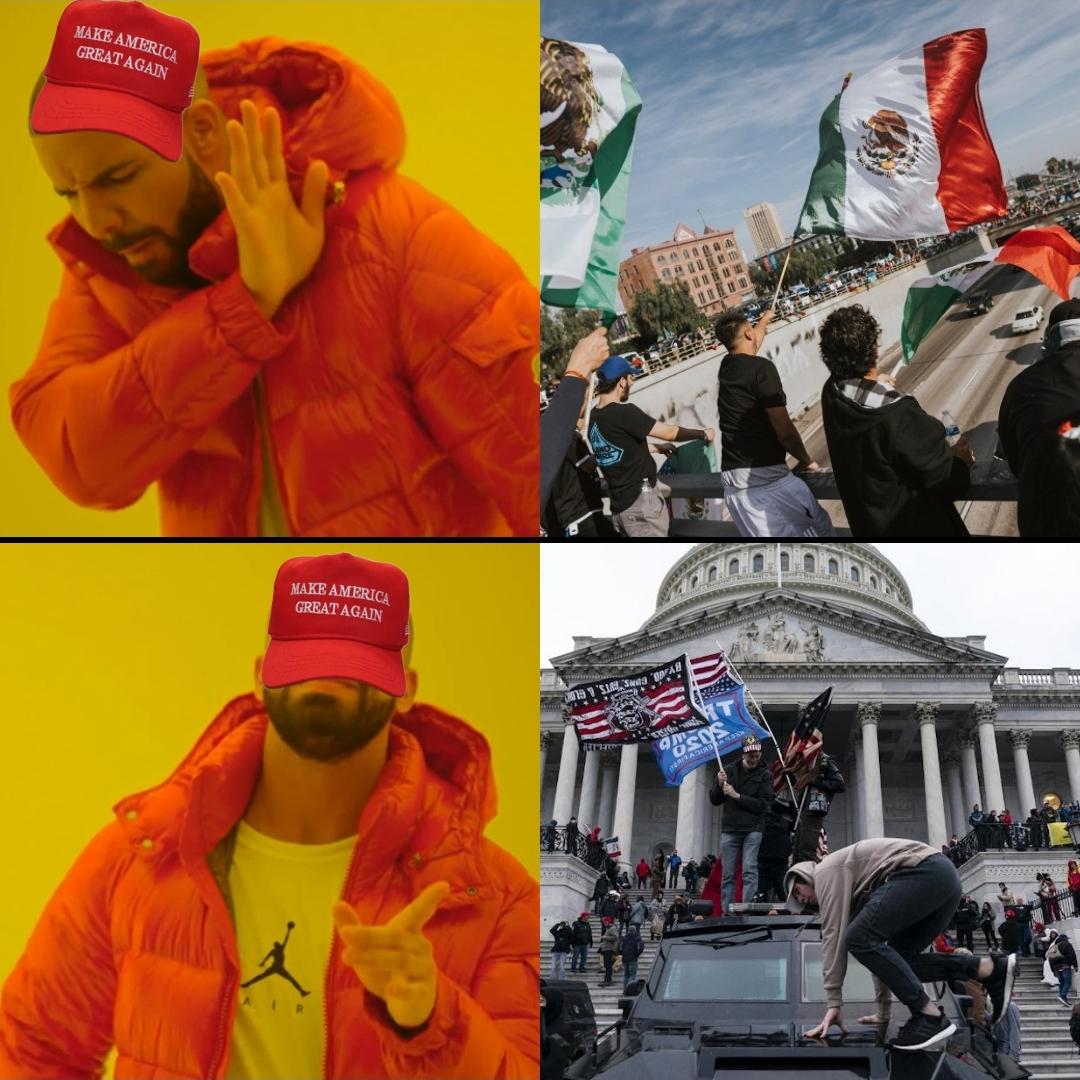 "Okay, but that's different."