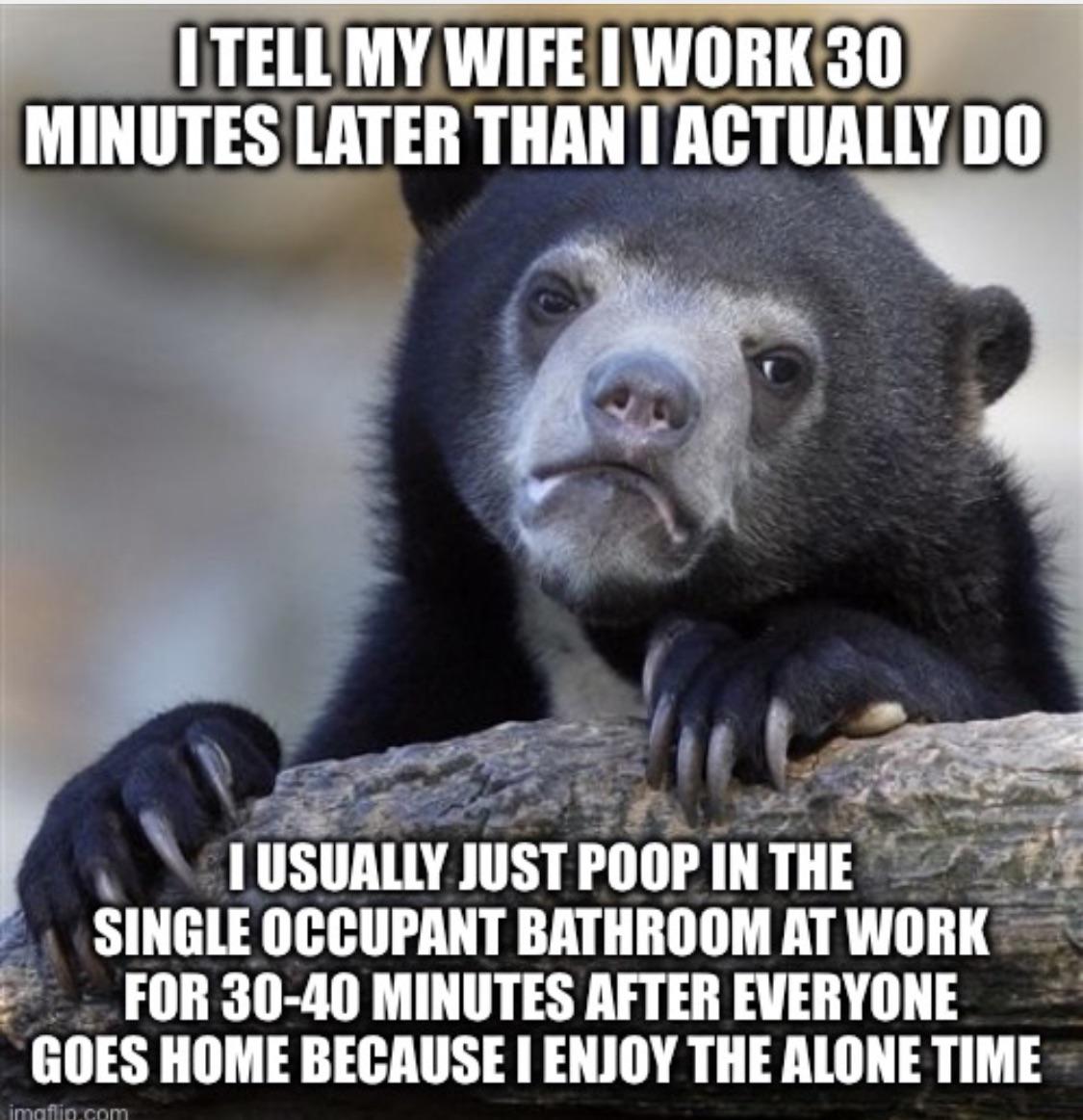 It’s just sorta nice to poop alone